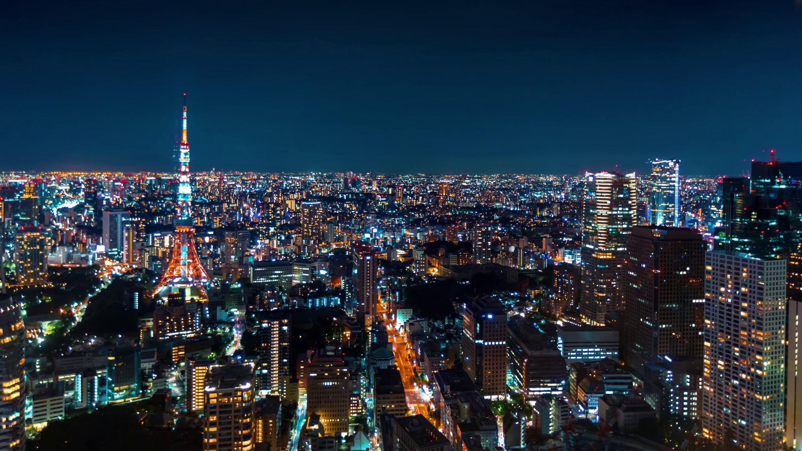 Tokyo Tower and the Minato skyline at night, Japan